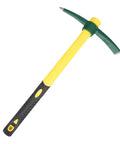 18 Inch Steel Forged Double Headed Pick Axe With Lightweight Plastic Coated Fiberglass Handle for digging, weeding, gardening, camping