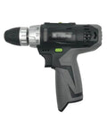 Slick Rechargeable Two Speed Electric Drill And Precision Screwdriver Combo Kit Featuring Tough High Carbon Steel Bits showing compact design with keyless chuck.