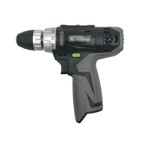 Slick Rechargeable Two Speed Electric Drill And Precision Screwdriver Combo Kit Featuring Tough High Carbon Steel Bits showing compact design with keyless chuck.