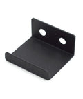 1.38 Inch Black Finger Edge Pulls For Cabinets 10 Pack, showing single black aluminum alloy back mount concealed handle, front view.