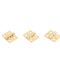 Vintage Brass Cabinet Hinges Set 50 Pieces Small 8x10mm Hinges For Drawers Jewelry Boxes Tiny Chests Wooden Cases Cabinets And Closets DIY