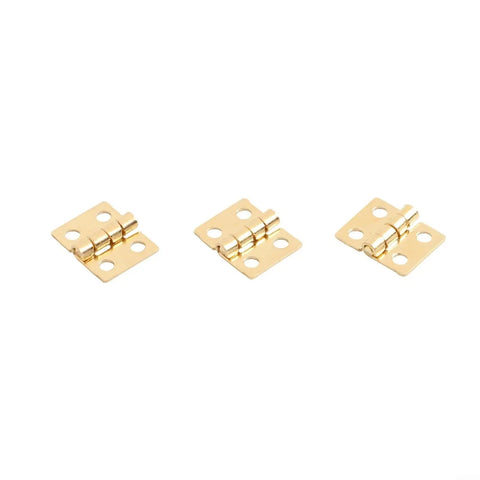 Vintage Brass Cabinet Hinges Set 50 Pieces Small 8x10mm Hinges For Drawers Jewelry Boxes Tiny Chests Wooden Cases Cabinets And Closets DIY