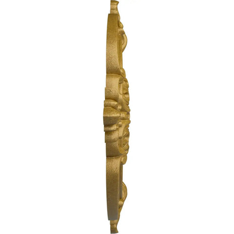 Benson Classic Ceiling Medallion 28 3/8 Inch Outside Diameter 3 3/4 Inch Inner Diameter 1 5/8 Inch Projection in Pharaoh's Gold, side view.