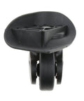 Kick Squeaky Wheels To The Curb With These Silent Swivel Suitcase Wheels. A20 four piece black swivel caster wheel close-up.