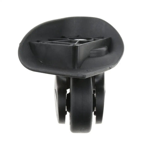 Kick Squeaky Wheels To The Curb With These Silent Swivel Suitcase Wheels. A20 four piece black swivel caster wheel close-up.