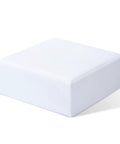 Big Boy Memory Foam Cube Pillow For Side Sleepers Hella Supportive Orthopedic Cervical Cushion Soft Yet Firm Bed Rest Eases Pressure Perfect Alignment Pure White, 14x14x5 inch.