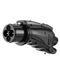 Heavy Duty Ccs2 To Chademo Dc Fast Charging Adapter Converter showing sleek black design and four-pin connection for EV charging.