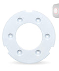 Replacement Mounting Plate For Nest Protect Gen 2 Smoke Detector Backplate for Wall or Ceiling, round with mounting holes.
