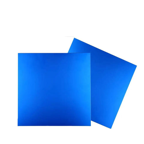 Two Blue Anodized 5052 Aluminum Sheets For Engraving Signs And Decorative Panels Laser Ready For Silk Screen Printing