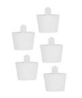 Top Notch 20-Piece High Heat Silicone Tapered Plugs Sealing Kit For Powder Coating And Painting Jobs Withstands 250C Temperatures Like A Boss. White tapered silicone plugs, 20-piece set, for powder coating and painting holes.