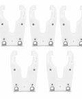 Secure Your ISO30 CNC Tool Holder With These Super Tough Nylon ABS Woodworking Clamps And Forks For Precision Machining That Hold Like A Dream Without The Hassle. Five white nylon ABS clamps for CNC tool holders.