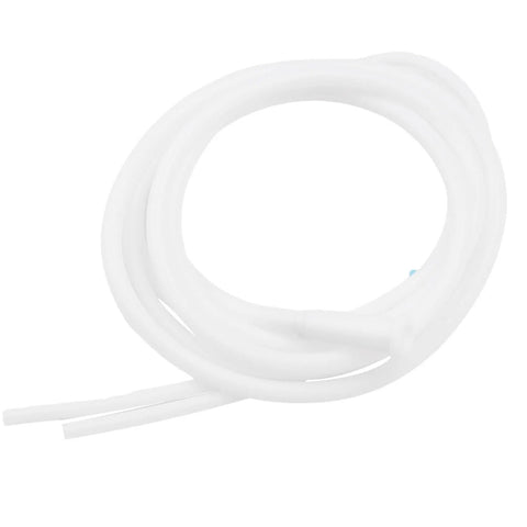 Hydrogen Eye Mask Kit With Inhalation Device And Cooling Glasses For Eye Fatigue Relief And Antioxidant Boost. White plastic tubing coiled.