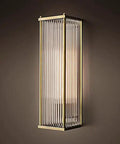 Sleek Vertical Wall Sconce With Rectangular Glass Shade Perfect For Setting Epic Living Room Vibes Delivering That Sharp Modern Look With Soft Glowing Led Illumination And Slick Design on a wall.