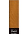 California Redwood Low Voc Exterior Wood Stain For Decks And Fences sample panel showcasing rich wood grain finish.