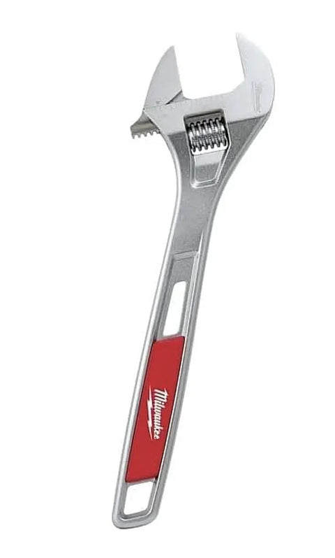12 Inch Adjustable Wrench Built Tough From Alloy Steel With A Powder Coated Finish For Durability, chrome ergonomic grip