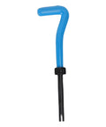 Close-up of a blue wrench handle, part of the Thread Repair Kit 131Pcs Set With Metric Wire Inserts Taps Drills And Wrench For M5 M6 M8 M10 Screw Hole Repair Storage Box Included DIY Friendly Heavy Duty Repair Tools.
