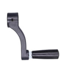 Top Notch Replacement Drill Press Table Crank Handle For Smooth Raise Lower Adjustments On Bench Drills With No Fuss Operation And No Sweat Quick Installation, side view, black plastic material.