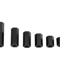 250 Piece Nylon PA66 M2 And M3 Hex Column Standoff Spacer Kit With Male And Female Hardware For DIY Electronics And Nerd Builds Includes Nuts And Screws Four Assorted Sets For Versatile Projects And Efficient Heat Dissipation black nylon hex standoffs in assorted lengths