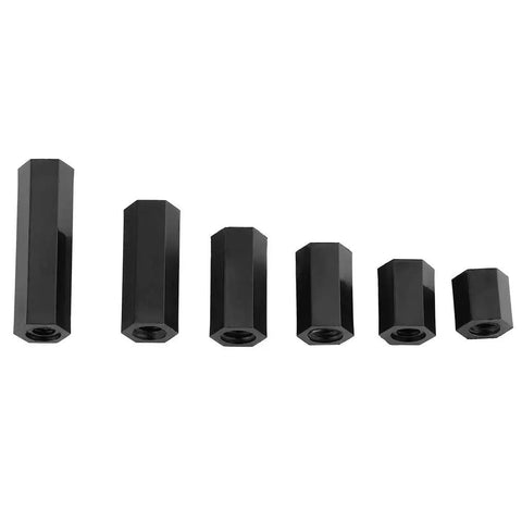 250 Piece Nylon PA66 M2 And M3 Hex Column Standoff Spacer Kit With Male And Female Hardware For DIY Electronics And Nerd Builds Includes Nuts And Screws Four Assorted Sets For Versatile Projects And Efficient Heat Dissipation black nylon hex standoffs in assorted lengths