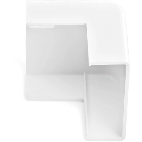 White ABS 90° outside elbow for 20 Pack Cable Raceway Outside Corner Connectors For 90 Degree Elbows, heavy-duty channel fitting.