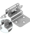 30 Piece Embedded Hinges For Face Frame Kitchen Cabinets Satin Nickel Self Closing Soft Close Cabinet Door Hardware Set