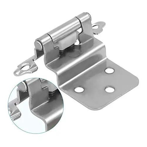 30 Piece Embedded Hinges For Face Frame Kitchen Cabinets Satin Nickel Self Closing Soft Close Cabinet Door Hardware Set