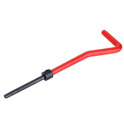 Heavy Duty Stainless Steel Thread Repair Kit M6x075 30 Piece Rethread Tap Set With Coiled Wire Inserts For Fixing Female Threads In Aluminum Alloy Auto Parts Pro Grade DIY Ready Handy Tool Set, red insertion tool