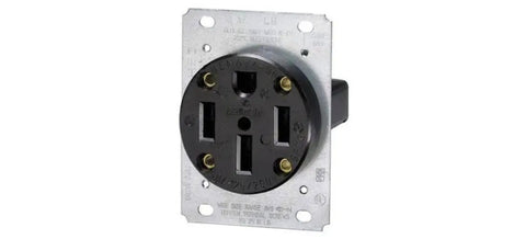 Heavy Duty NEMA 14 50R Flush Mount Receptacle 50 Amp 125 To 250V 3 Pole 4 Wire Side Wire Built Tough Industrial Grade