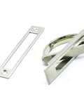 Slick Hidden Cabinet Handles Pack Of Two Smooth Rotating Zinc Alloy Pulls In Brushed Nickel Finish No Sweat Setup To Refresh Your Drawers Or Closet Doors Quick, featuring a close-up of the handle and back plate.
