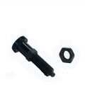 Top Tier Index Plunger Featuring A Rock Solid Hex Collar And Snappy Locking Aluminum Spring Knob With Slick M16 Screw Thread, threaded knob and nut.