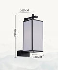 Knockout Indoor Rectangular Wall Light Featuring Handmade Linen Shade And Corrosion Resistant Iron Body giving a modern Chinese vibe, 200x120x400mm.