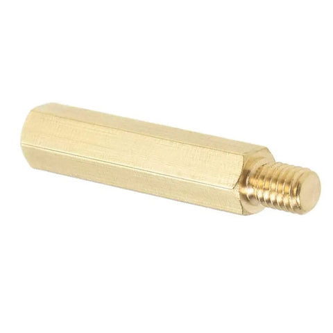 Brass M4 Male To Female Thread Spacer Standoff 41mm Total Length With 6mm Hex Pillar And 35mm Body Gold For Drones Quadcopters PC Builds And Circuit Boards Pack Of 10