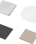 Bulk Square Magnet Maker Kit For DIY Projects 2x2 Inch 50x50mm Cardboard Backing Includes Magnets Metal Casing Protective Film components