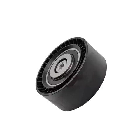 Up Your Ride With This Sick Accessory Drive Belt Idler Pulley Built For BMW E70 X5 Models Requiring OE Part Number 11287542887 - black pulley on white background.