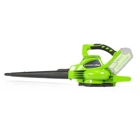 Side view of the 40V Cordless Brushless Leaf Blower Vacuum 185 MPH 340 CFM 2 In 1 Quick Switch With Bag No Fuss Yard Cleanup