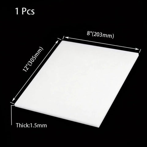 8 By 12 Inch White PTFE Virgin Sheet 1.5mm Thick Nonstick Heat Resistant Teflon Sheet for Baking and DIY Craft Projects