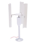 Three Blade Vertical Axis Wind Turbine Kit With 12V 40W 3-Phase Permanent Magnet Motor, portable wind turbine charger side view