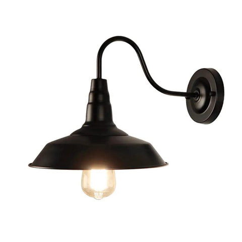 Black Gooseneck Barn Light Indoor Black Farmhouse Wall Sconce 2 Pack Rustic Industrial Wall Mount Lighting for porch