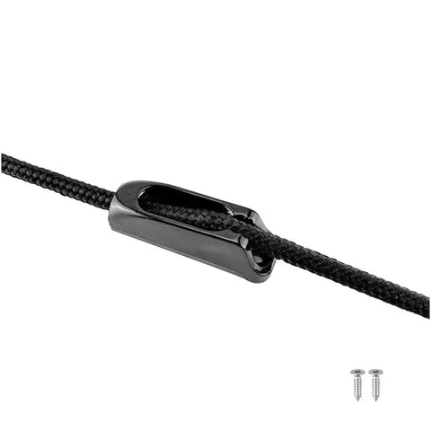 Two Pack Kayak Rope Cleats for Deck Rigging, Black Nylon Rope Guides with Screws, Tough Marine Hardware