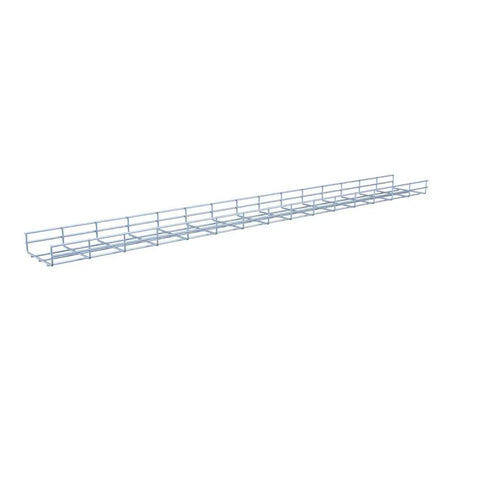 Versatile Wire Mesh Cable Tray 2 Pack Electro Zinc Plated Silver Steel Durable Budget Friendly Cable Organizer