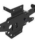 Heavy Duty Stainless Steel Gate Hinge And Latch Kit With Marine Grade Black Powder Coating, close-up of latch mechanism.