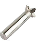 HSS dovetail cutter end mill side view with silver cylindrical shank