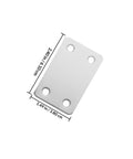 Flat Bracket Set With Screws for DIY Projects and Home Improvement, showing stainless steel straight mending plate dimensions
