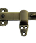 Solid Brass Barn Door Latch For Cabinet Doors 4 Inch Brushed Antique Brass Finish No Fuss Install Flip Latch