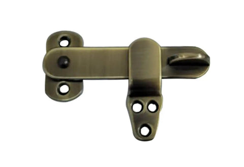 Solid Brass Barn Door Latch For Cabinet Doors 4 Inch Brushed Antique Brass Finish No Fuss Install Flip Latch