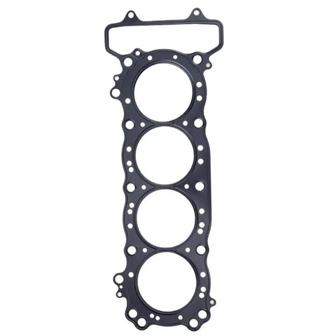 Rad Motorcycle Cylinder Head Gasket Cover Featuring Sick Tight Seal For Honda CB900F CBR900RR 2002 To 2007, black gasket with multiple openings.