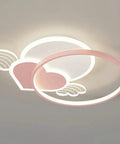 Heart Shaped LED Ceiling Light Pink Modern Flush Mount Acrylic Ceiling Fixture For Bedroom Living Room And Kids Room