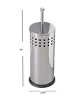 Metal Toilet Plunger With Holder No Fuss Hidden Canister Keeps Your Bathroom Clean And Clog-Free Compact Storage For Apartments