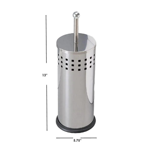 Metal Toilet Plunger With Holder No Fuss Hidden Canister Keeps Your Bathroom Clean And Clog-Free Compact Storage For Apartments