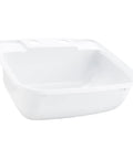 Compact Rectangle RV Sink For Small Camper Bathrooms Single Bowl Lavatory Basin In White Plastic Fits Most RV Vanities